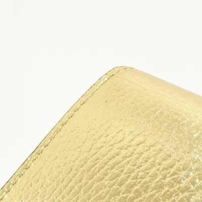 Pre-owned Gucci Beige Gold Gg Supreme Canvas Leather Wallet (bi-fold) () In Multi