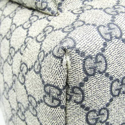 Pre-owned Gucci Beige Navy Gg Supreme Backpack ()