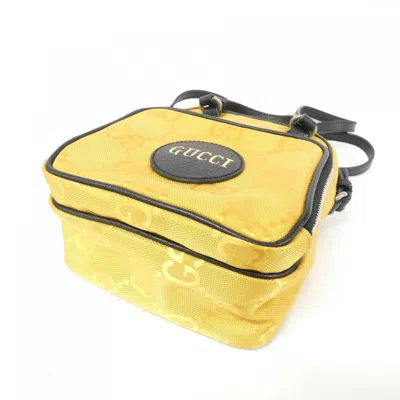 Pre-owned Gucci Black Yellow Nylon Leather Shoulder Bag ()