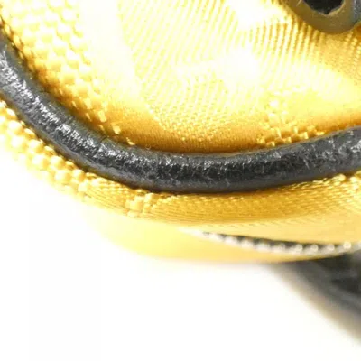 Pre-owned Gucci Black Yellow Nylon Leather Shoulder Bag ()