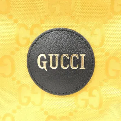 Pre-owned Gucci Black Yellow Nylon Leather Shoulder Bag ()