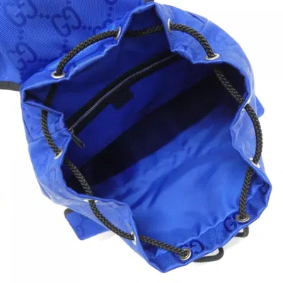 Pre-owned Gucci Blue Nylon Backpack ()