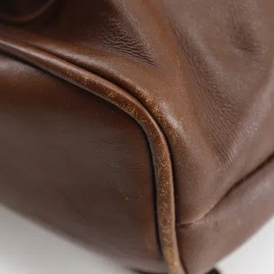 Pre-owned Gucci Brown Leather Backpack ()