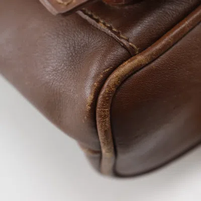 Pre-owned Gucci Brown Leather Backpack ()