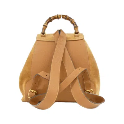 Pre-owned Gucci Brown Suede Backpack ()
