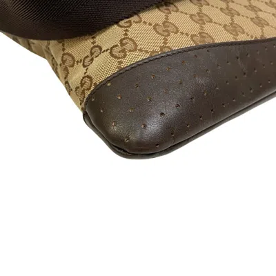 Pre-owned Gucci Gg Canvas Beige Beige Brown Gg Canvas Shoulder Bag ()