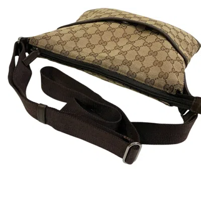 Pre-owned Gucci Gg Canvas Beige Beige Brown Gg Canvas Shoulder Bag ()