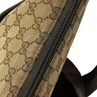 Pre-owned Gucci Gg Canvas Beige Beige Brown Gg Canvas Shoulder Bag ()