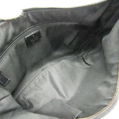 Pre-owned Gucci Gg Canvas Black Gg Canvas Leather Shoulder Bag ()