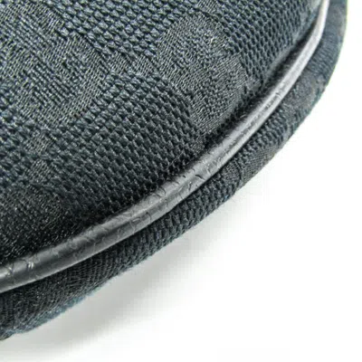 Pre-owned Gucci Gg Canvas Black Gg Canvas Leather Shoulder Bag ()