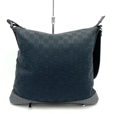 Pre-owned Gucci Gg Canvas Black Gg Canvas Shoulder Bag ()