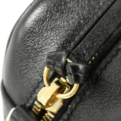 Pre-owned Gucci Gg Marmont Beige Black Gg Canvas Leather Shoulder Bag ()