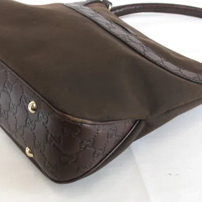 Pre-owned Gucci Khaki Canvas Shoulder Bag ()