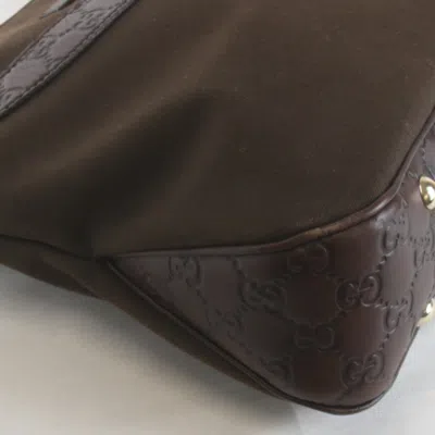 Pre-owned Gucci Khaki Canvas Shoulder Bag ()
