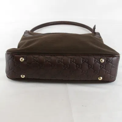 Pre-owned Gucci Khaki Canvas Shoulder Bag ()