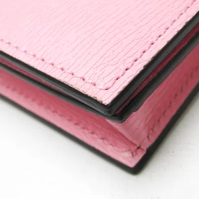 Pre-owned Gucci Multi-color Pink Leather Wallet (bi-fold) ()