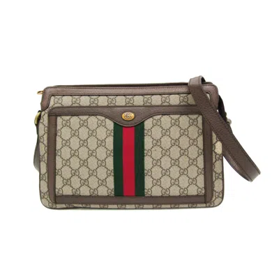 Pre-owned Gucci Ophidia Beige Pvc Shoulder Bag ()