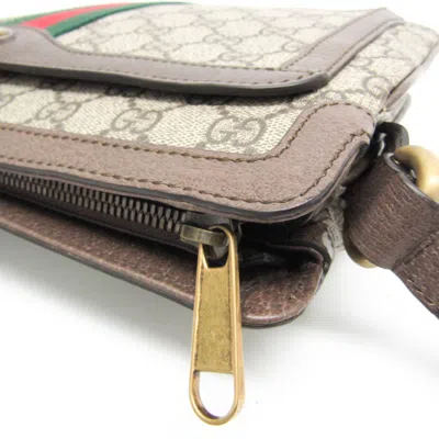 Pre-owned Gucci Ophidia Beige Pvc Shoulder Bag ()