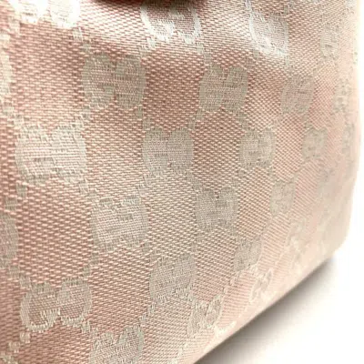 Pre-owned Gucci Sherry Line Pink Gg Canvas Tote Bag ()