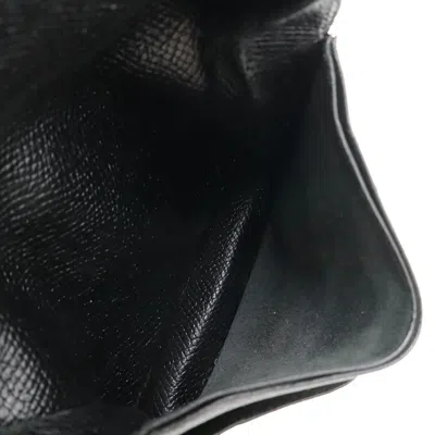 Pre-owned Hermes Black Courchevel Leather Coin Purse/coin Case ()