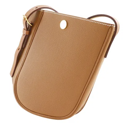 Pre-owned Hermes Brown Gold Brown Togo Leather Shoulder Bag ()