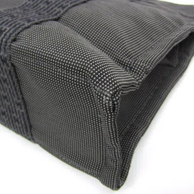 Pre-owned Hermes Her Line Black Gray Polyamide Polyester Tote Bag ()