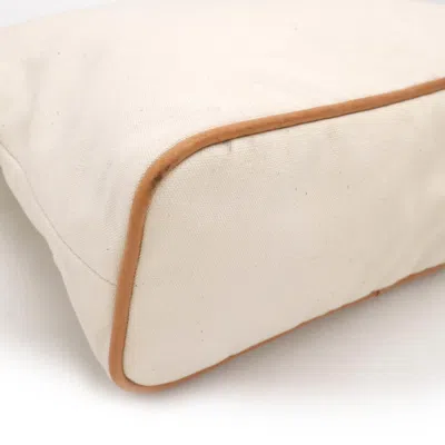 Pre-owned Hermes Ivory Canvas Clutch Bag Pouch ()