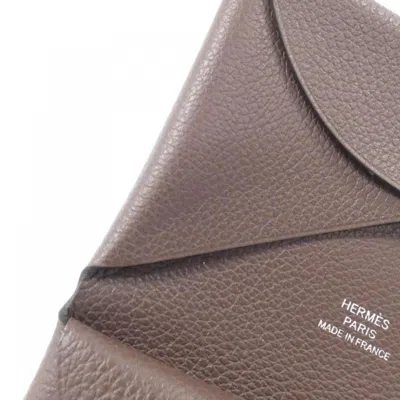 Pre-owned Hermes Mocha Coin Purse/coin Case () In Brown