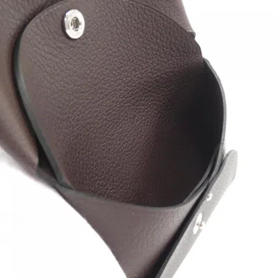 Pre-owned Hermes Mocha Coin Purse/coin Case () In Brown