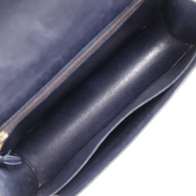 Pre-owned Hermes Navy Box Calf Leather Shoulder Bag ()