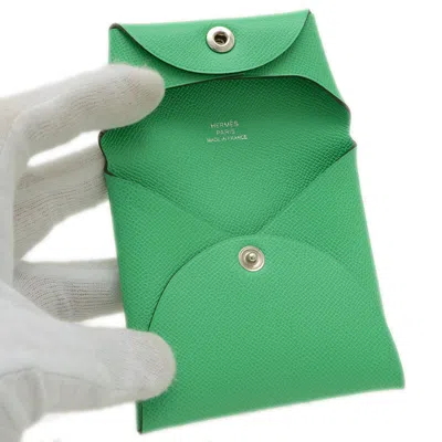 Pre-owned Hermes Vert Coin Purse/coin Case ()