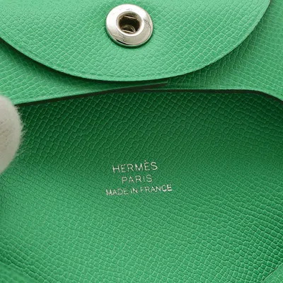Pre-owned Hermes Vert Coin Purse/coin Case ()