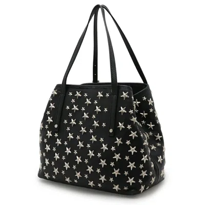 Pre-owned Jimmy Choo Black Leather Shoulder Bag Tote Bag ()