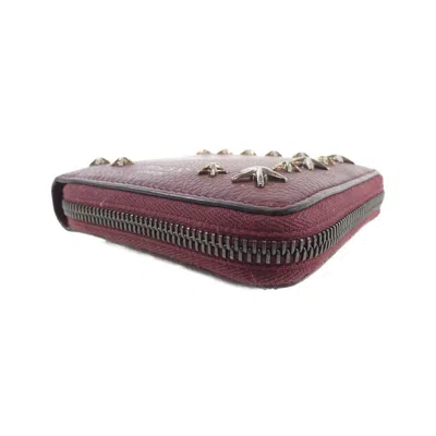 Pre-owned Jimmy Choo Gunmetal Leather Coin Purse/coin Case ()