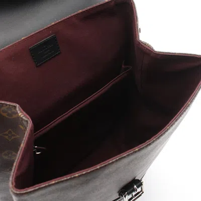 Pre-owned Louis Vuitton Black Brown Coated Canvas Pvc Monogram Leather Backpack ()