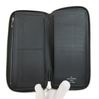 Pre-owned Louis Vuitton Black Damier Graphite Damier Canvas Long Wallet (bi-fold) ()