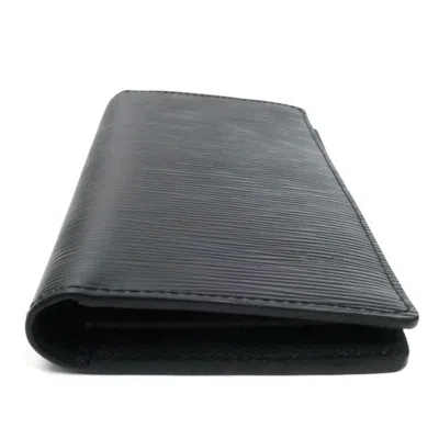 Pre-owned Louis Vuitton Black Epi Leather Long Wallet (bi-fold) ()