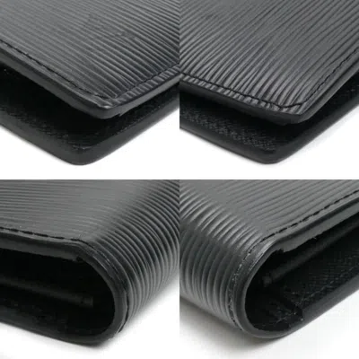 Pre-owned Louis Vuitton Black Epi Leather Long Wallet (bi-fold) ()