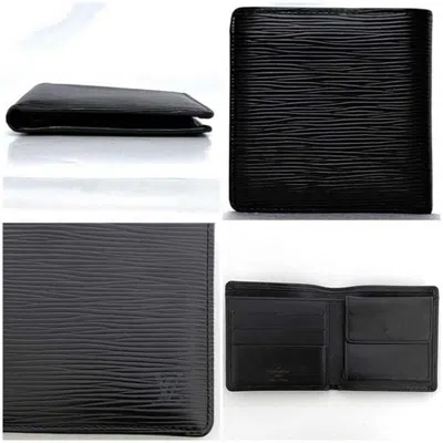 Pre-owned Louis Vuitton Black Noir Epi Leather Wallet (bi-fold) ()