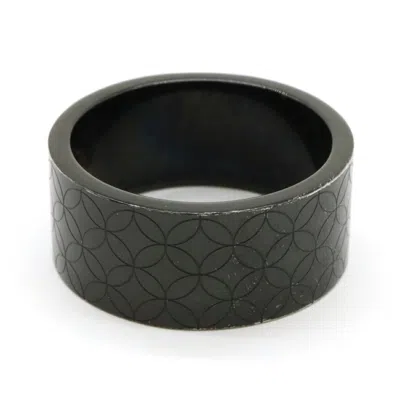 Pre-owned Louis Vuitton Black Noir Metal Band Ring ()