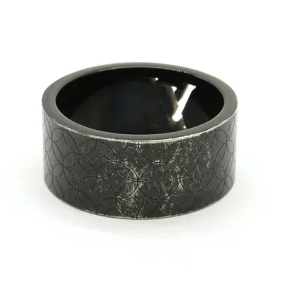 Pre-owned Louis Vuitton Black Noir Metal Band Ring ()