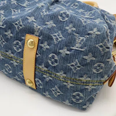 Pre-owned Louis Vuitton Blue Monogram Denim Handbag Shoulder Bag Tote Bag ()