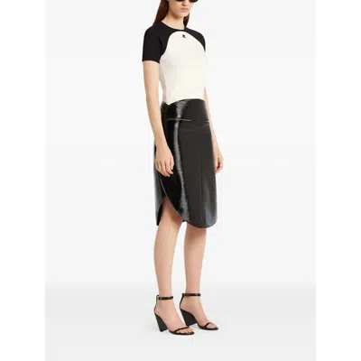 Courrèges Courreges Black Cotton Blend Skirt