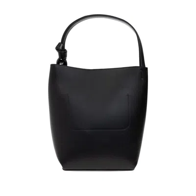 Jw Anderson Borsa A Secchiello In Pelle Nera  Donna In Black