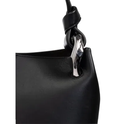 Jw Anderson Borsa A Secchiello In Pelle Nera  Donna In Black