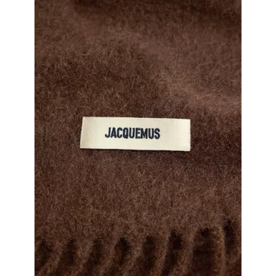 Jacquemus Brown Alpaca L Echarpe Carro Scarf In Brown