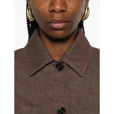 Max Mara Carpa Cropped Denim Jacket By  In Brown