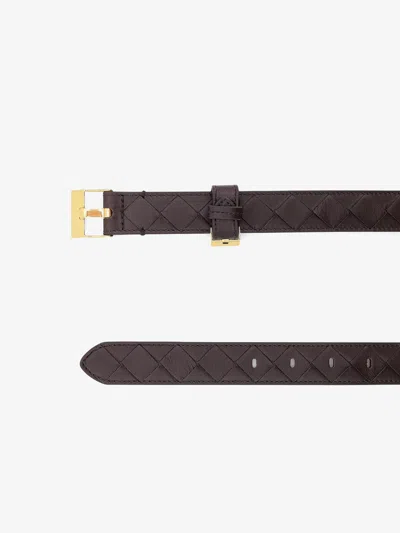 Bottega Veneta Women Leather Belt With Intrecciato Motif