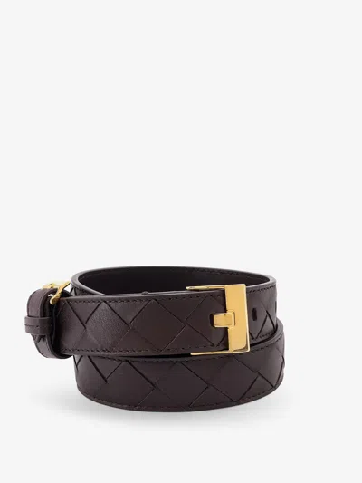 Bottega Veneta Women Leather Belt With Intrecciato Motif