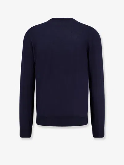 Brunello Cucinelli Men Cashmere And Silk Sweater In Blue
